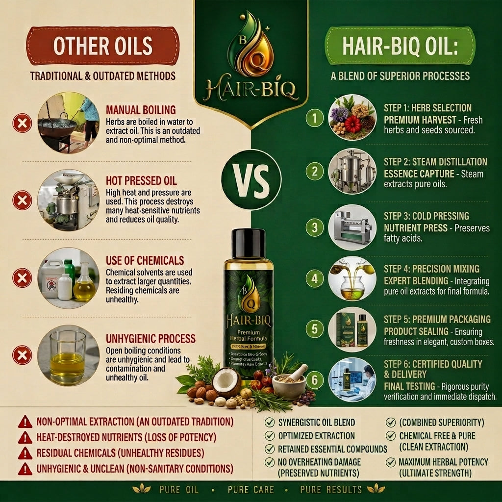 HAIR-BIQ Night Hair Oil | Premium Herbal Hair Oil for Hair Fall Control, Growth & Stronger Hair